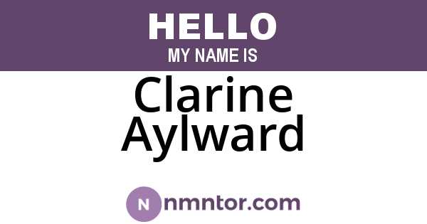 Clarine Aylward