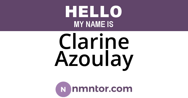 Clarine Azoulay