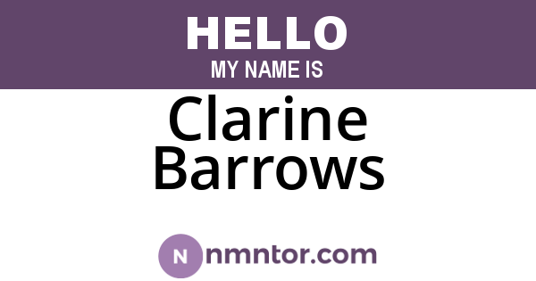 Clarine Barrows