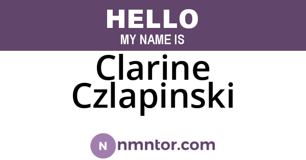 Clarine Czlapinski