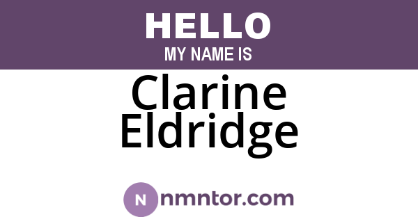 Clarine Eldridge