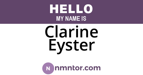 Clarine Eyster
