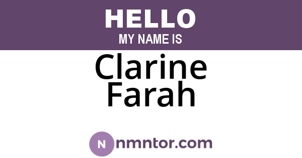Clarine Farah