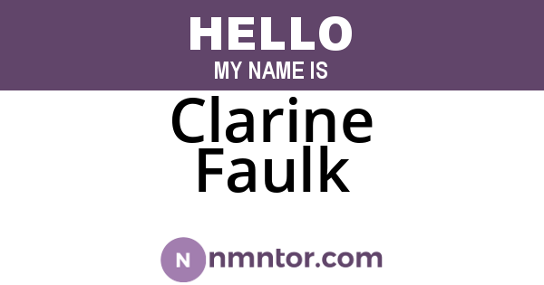 Clarine Faulk