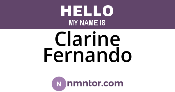Clarine Fernando