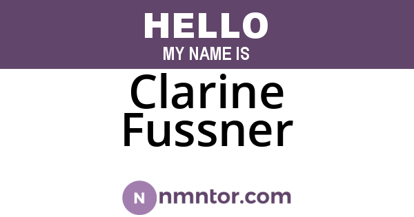 Clarine Fussner