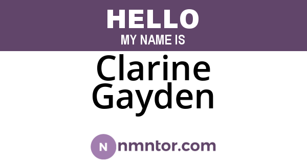 Clarine Gayden