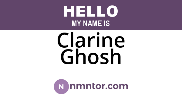 Clarine Ghosh