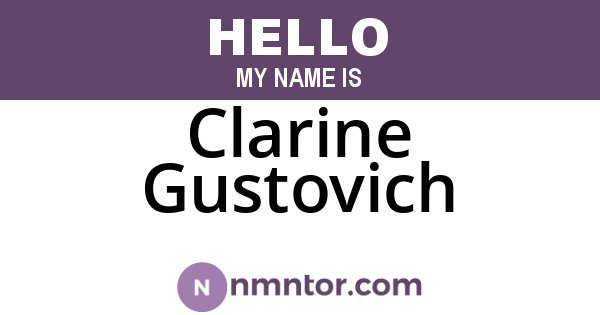 Clarine Gustovich