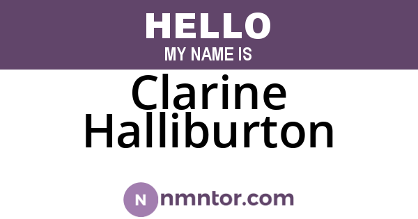 Clarine Halliburton
