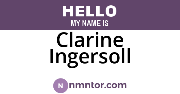 Clarine Ingersoll