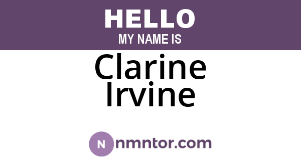 Clarine Irvine