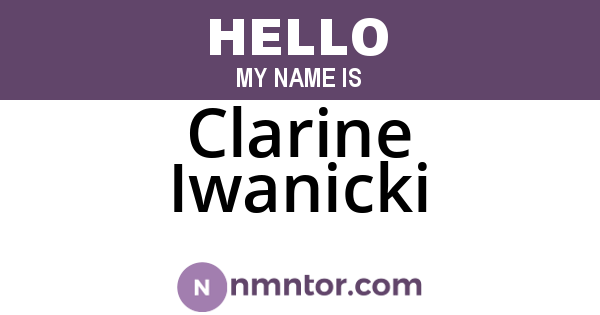 Clarine Iwanicki