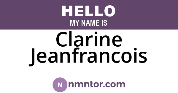 Clarine Jeanfrancois