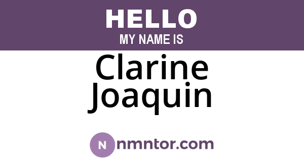 Clarine Joaquin