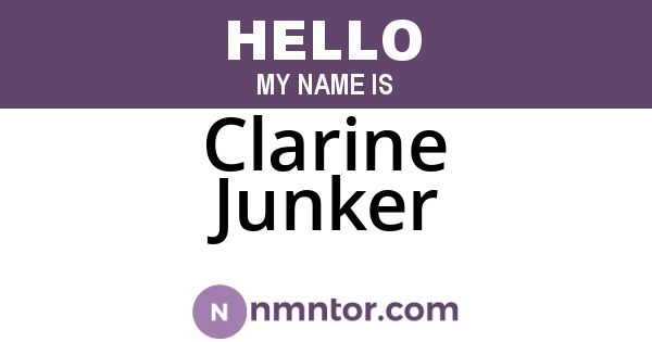 Clarine Junker