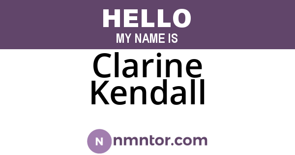 Clarine Kendall