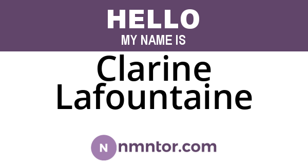 Clarine Lafountaine