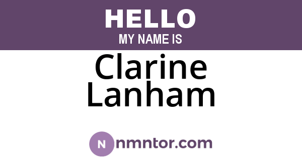 Clarine Lanham
