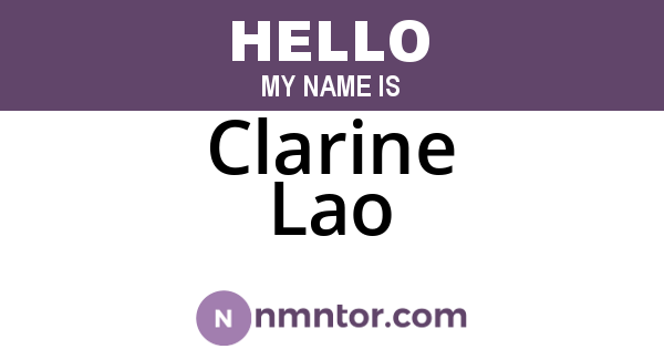 Clarine Lao