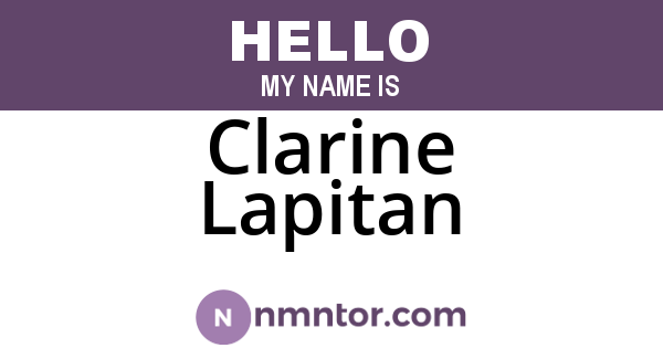 Clarine Lapitan