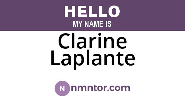 Clarine Laplante