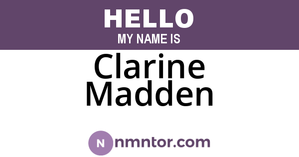 Clarine Madden