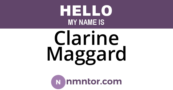 Clarine Maggard