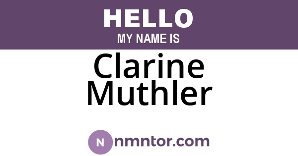 Clarine Muthler