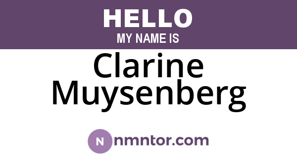 Clarine Muysenberg