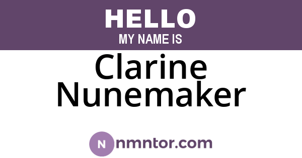 Clarine Nunemaker