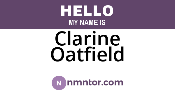 Clarine Oatfield