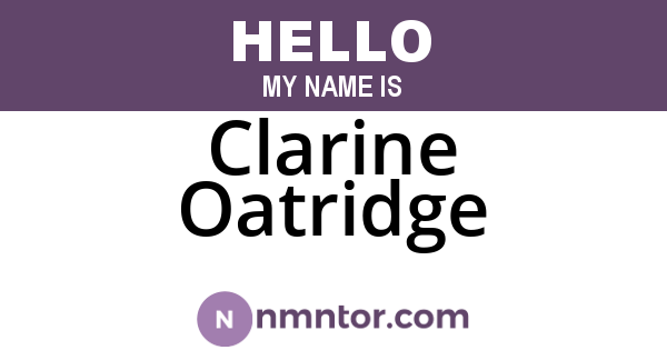 Clarine Oatridge