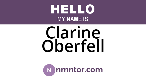 Clarine Oberfell
