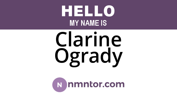 Clarine Ogrady