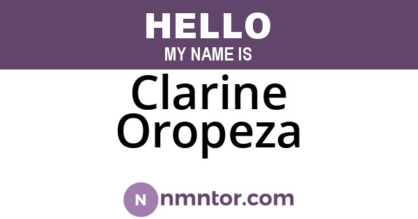 Clarine Oropeza