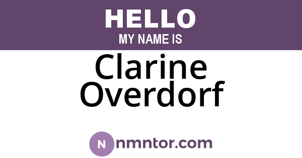 Clarine Overdorf