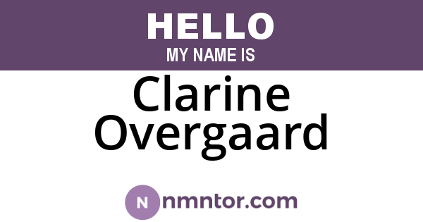 Clarine Overgaard