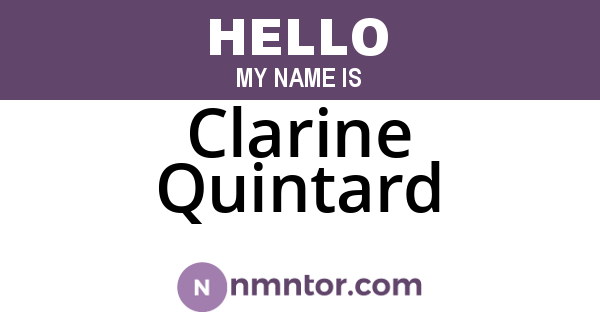 Clarine Quintard