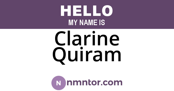 Clarine Quiram