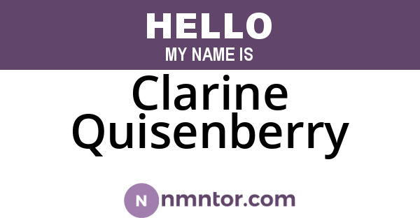 Clarine Quisenberry