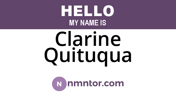 Clarine Quituqua
