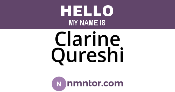 Clarine Qureshi