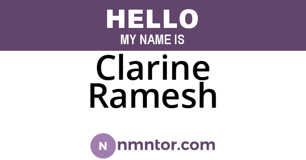 Clarine Ramesh