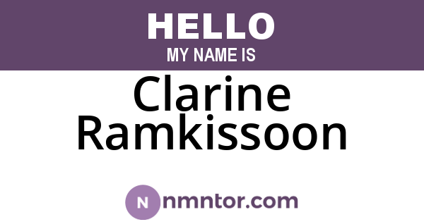 Clarine Ramkissoon