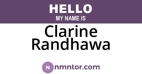 Clarine Randhawa