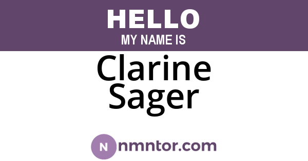 Clarine Sager