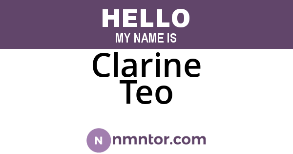 Clarine Teo