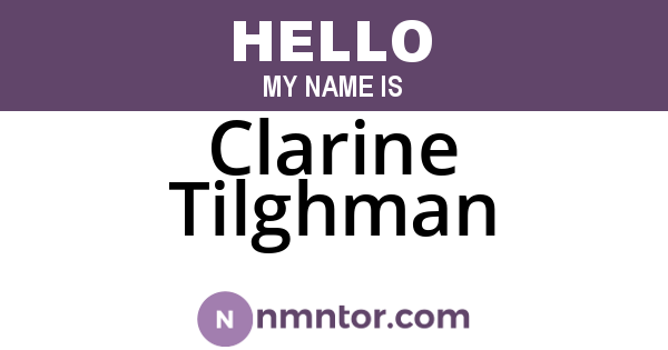 Clarine Tilghman