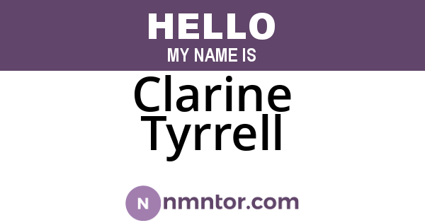 Clarine Tyrrell